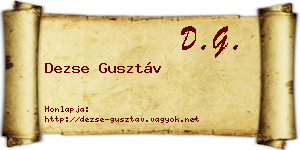 Dezse Gusztáv névjegykártya