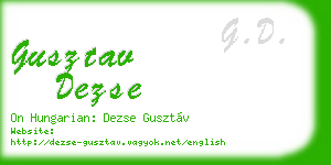 gusztav dezse business card